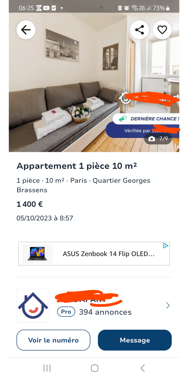 r/paris - 140€/m² en loc pour 9m², giga bon plan 🥰