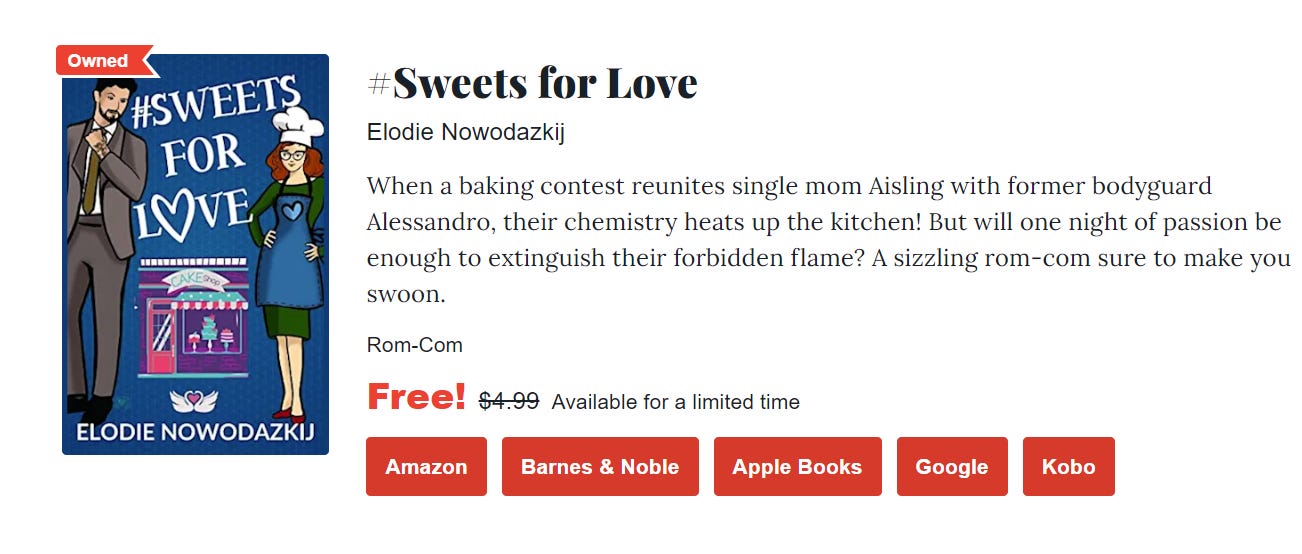 Sweets For Love Bookbub Deal