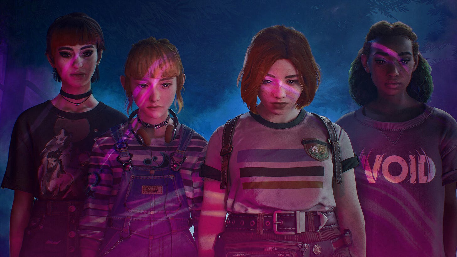 The four protagonists of Lost Records: Nora, Kat, Swann and Autumn