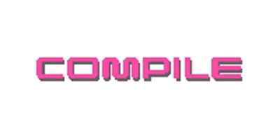 The classic Compile logo, which is just the company's name in a stylized pink font. The letters are a bit boxy, with shadows behind them, and the M, especially, has a design to it that stands out and differentiates the logo from related studios like Compile Heart.