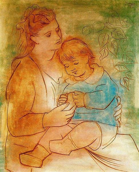 Mother and child, 1922 - Pablo Picasso - WikiArt.org