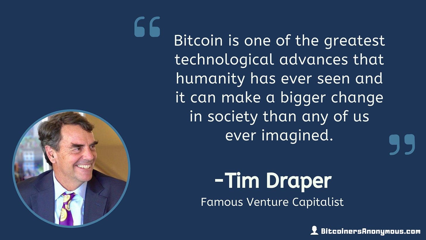 Tim Draper, Famous Venture Capitalist - Bitcoiners Anonymous