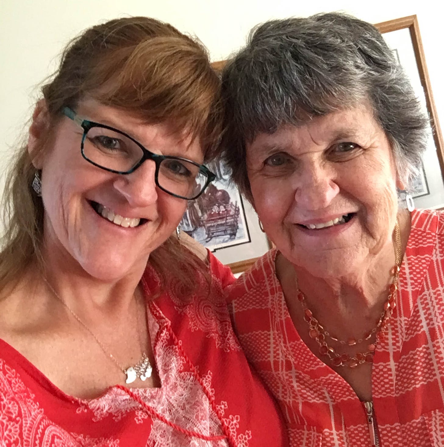 The author and her mother.