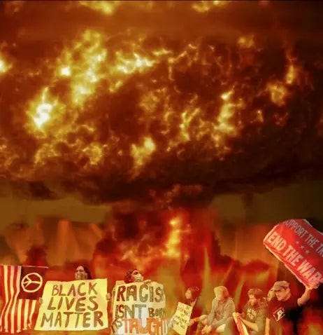 The violent, extremist uprising to steal the election burns in the nuclear fire!