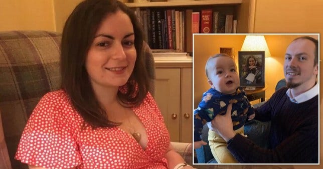 New mum collapsed and died seconds after seeing her baby son for the first time