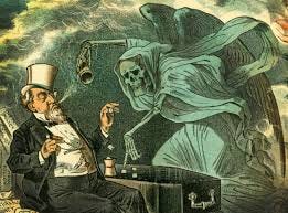Gambling with Death, 1883 by Bernard Gillam