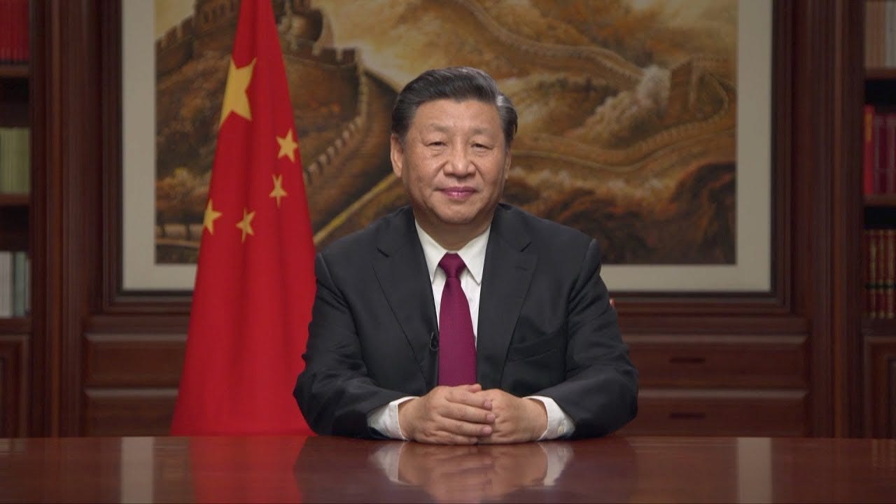 Chinese President Xi Jinping addresses fabled Patriots Caucus.