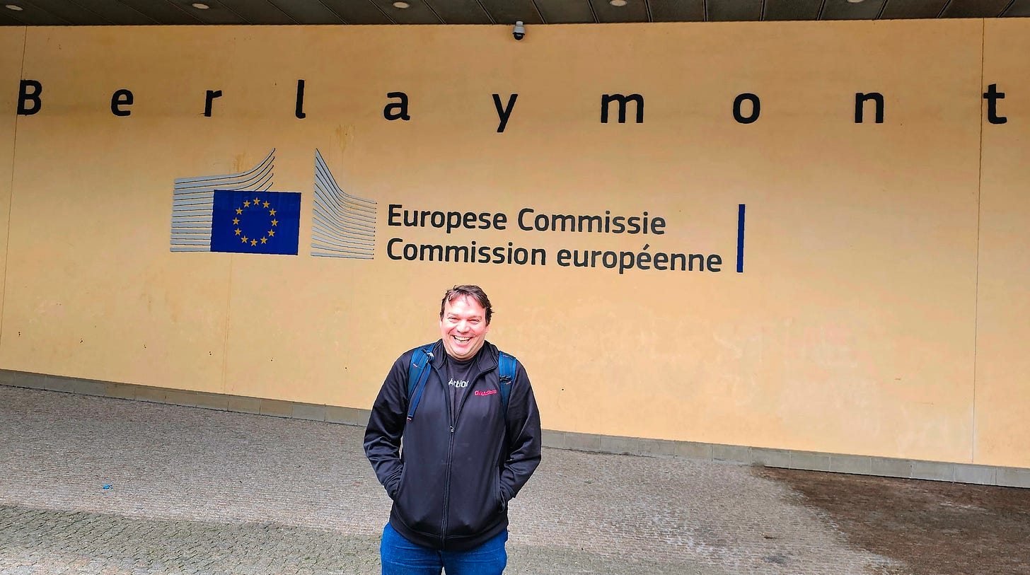 Me at the European Commission.