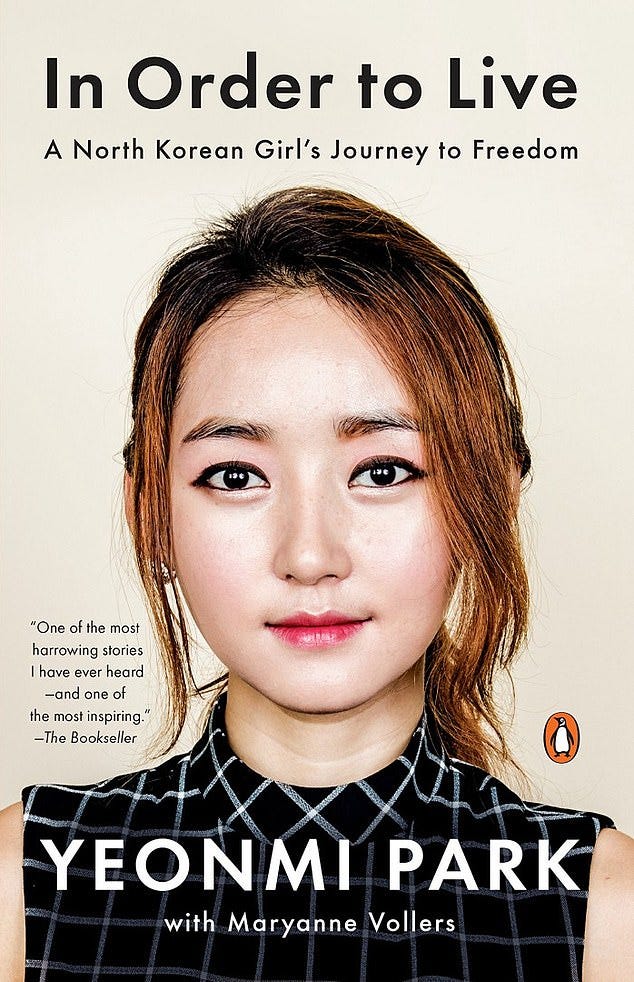Park is also the author of 'In Order to Live: A North Korean Girl's Journey to Freedom'