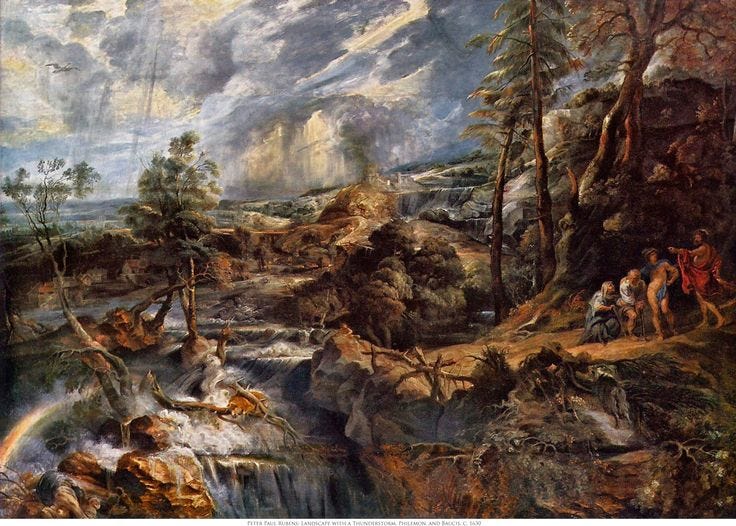 Peter Paul Rubens "Landscape with a Thunderstorm" | Peter paul rubens,  Rubens paintings, Rubens