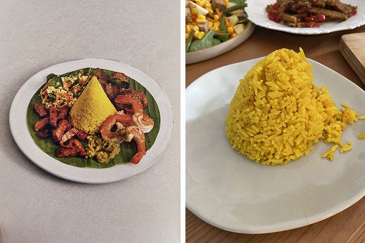 Riz au curcuma et à la noix de coco - Nasi kuning