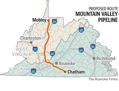 Image result for map of mountain valley pipeline