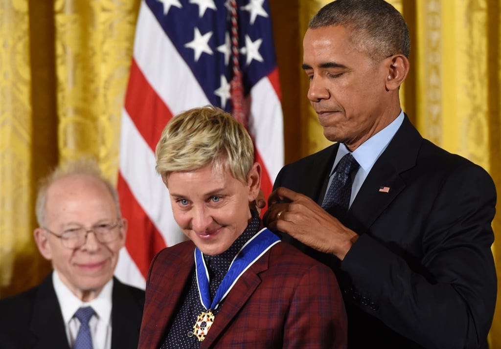 Ellen DeGeneres Presidential Medal of Freedom Ceremony 2016 | POPSUGAR ...