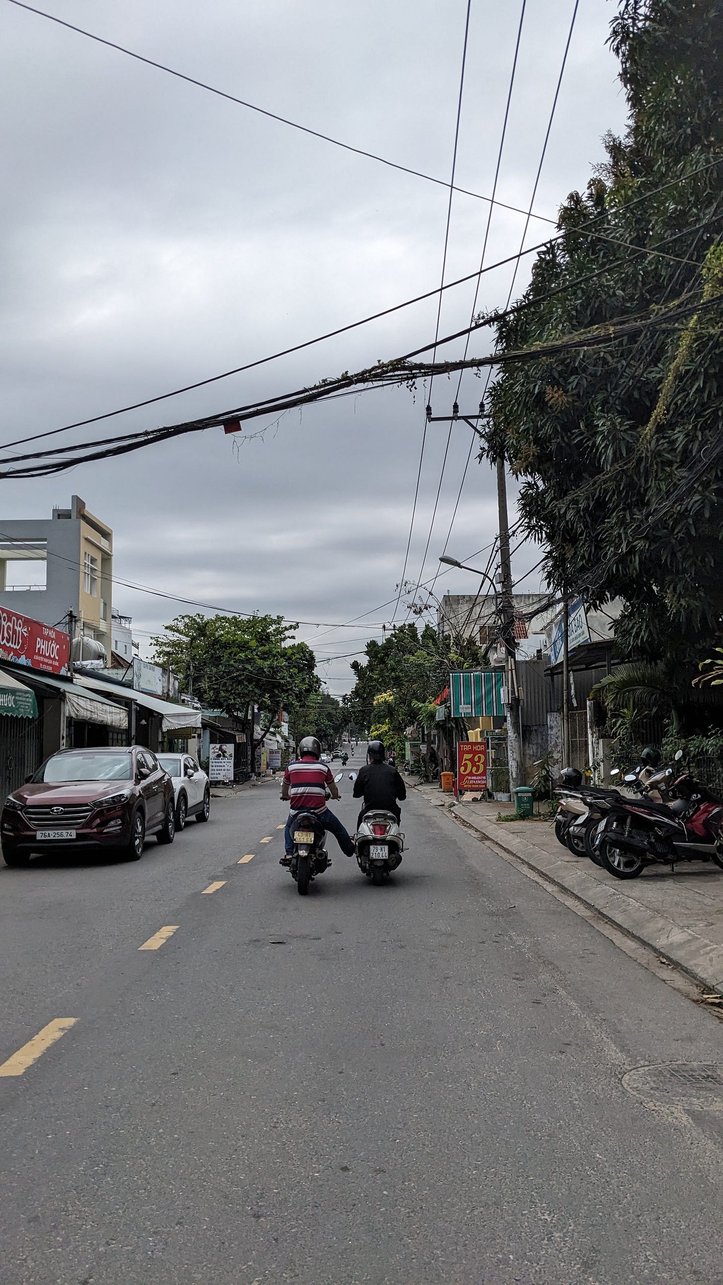 two motorbikes touch
