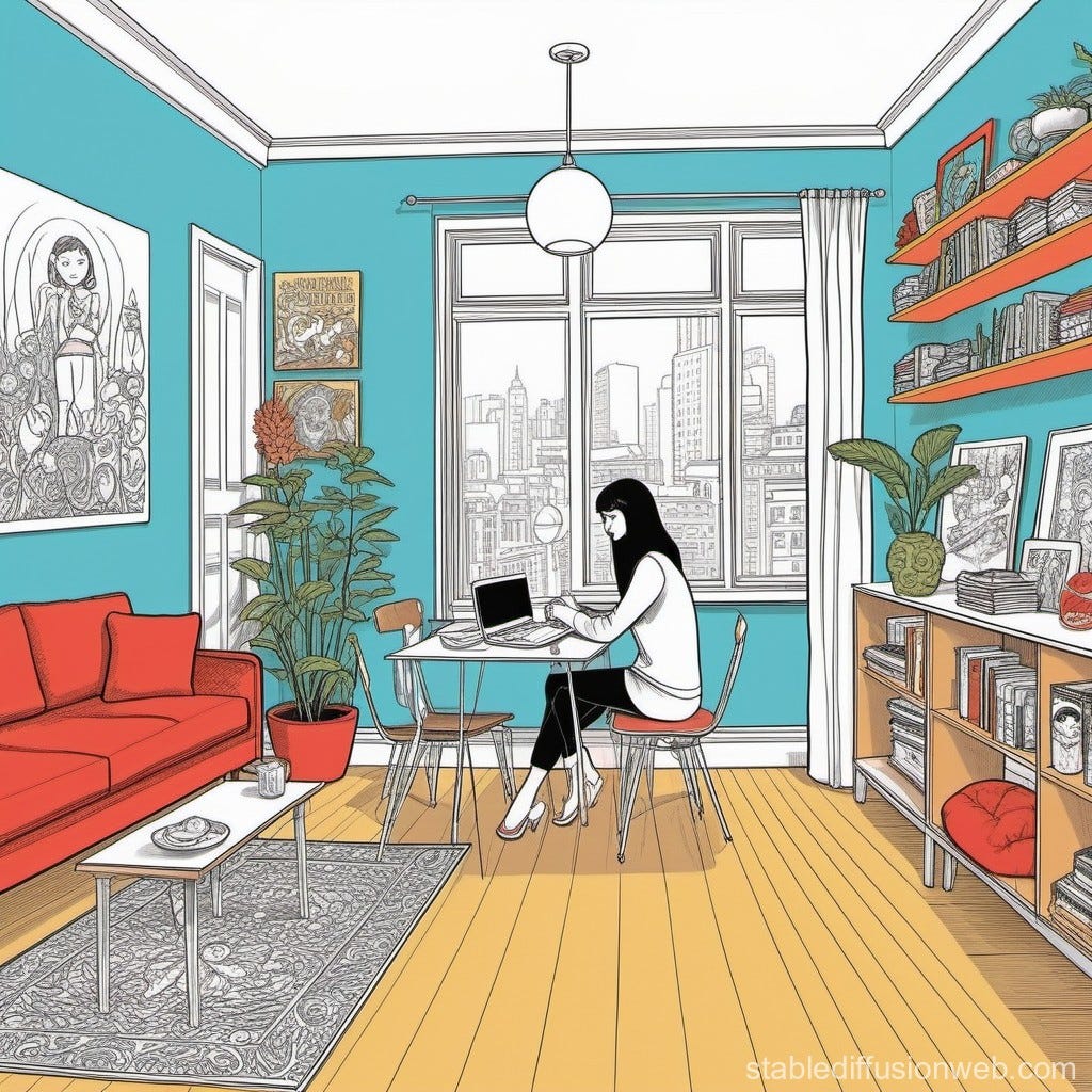 Interior Illustration: Rediscovering Original Intention | Stable Diffusion  Online