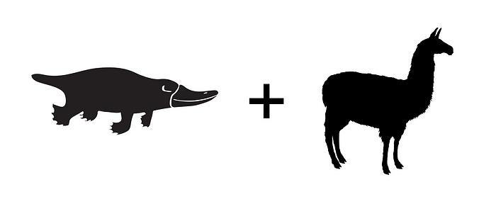 a platypus + a llama