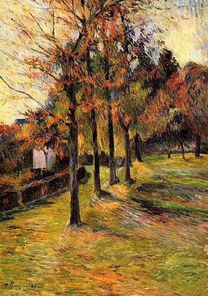 Tree linen road, Rouen, 1885 - Paul Gauguin