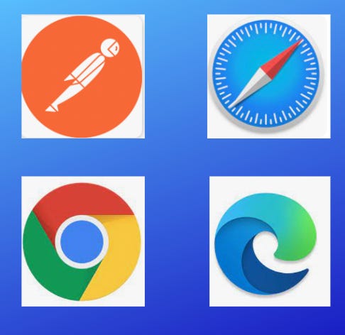Chrome, Postman, Safari, Edge