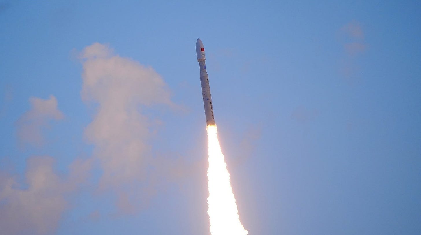 The Kinetica-1 Y4 vehicle during first-stage flight.