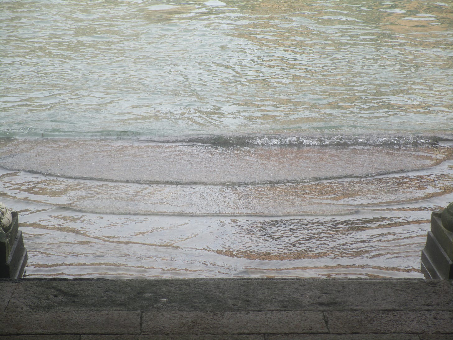 Water overflowing a canal, Venice.