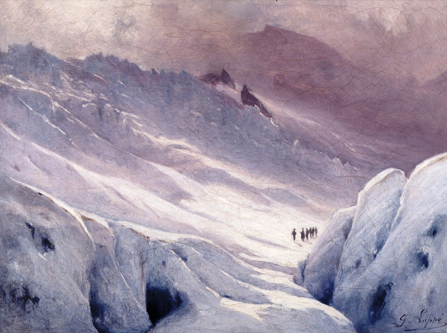 On the Bossons Glacier – Gabriel Loppé