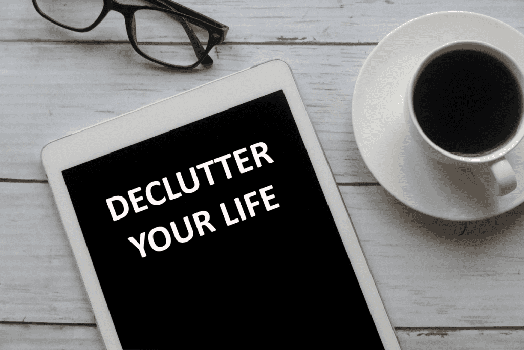 declutter your life on black tablet 