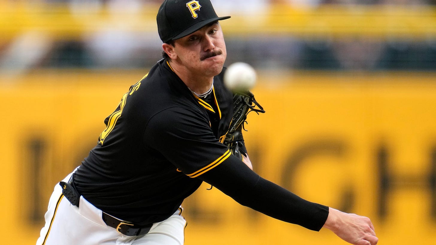 Paul Skenes pitches 7 no-hit innings as the Pirates blank the Brewers 1-0 |  ABC27