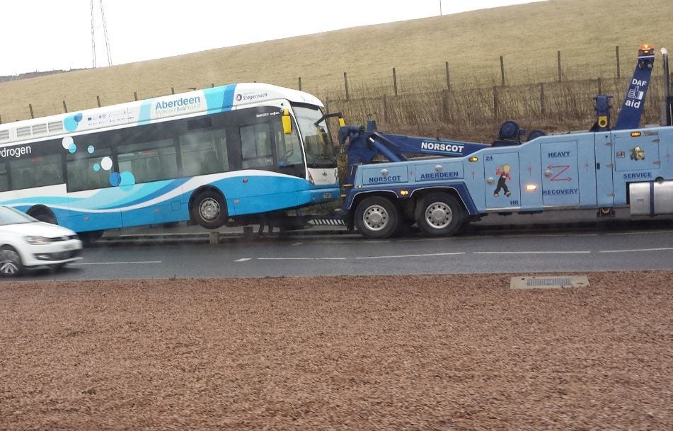Embarrassment continues as second Aberdeen hydrogen bus breaks down