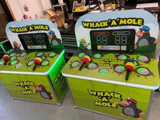 Digital Whack A Mole Branded Game Hire