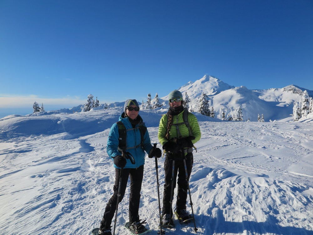 Mom and I at Artist Point with Mt. Baker in the background.  