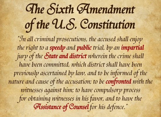 The Sixth Amendment, One Amendment, Six Constitutional Rights - David J.  Shestokas