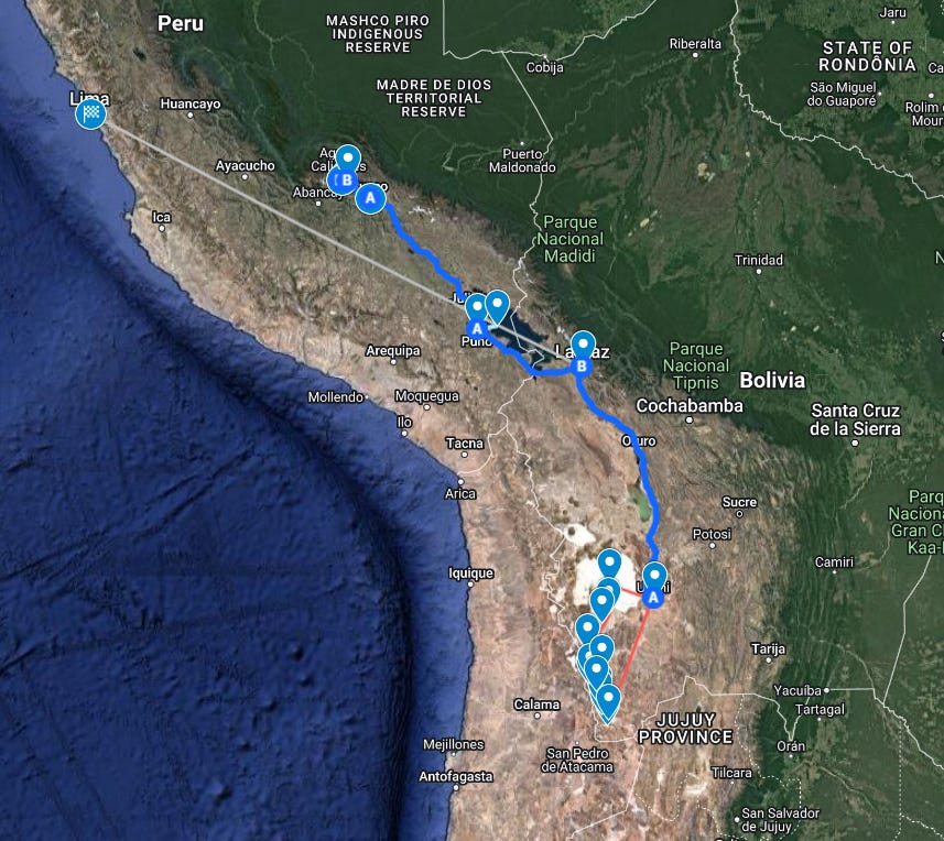 Itinerary Peru + Bolivia