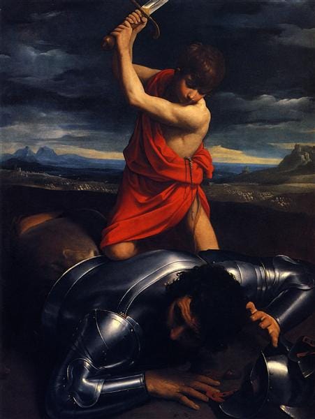 David and Goliath, 1610 - Guido Reni - WikiArt.org