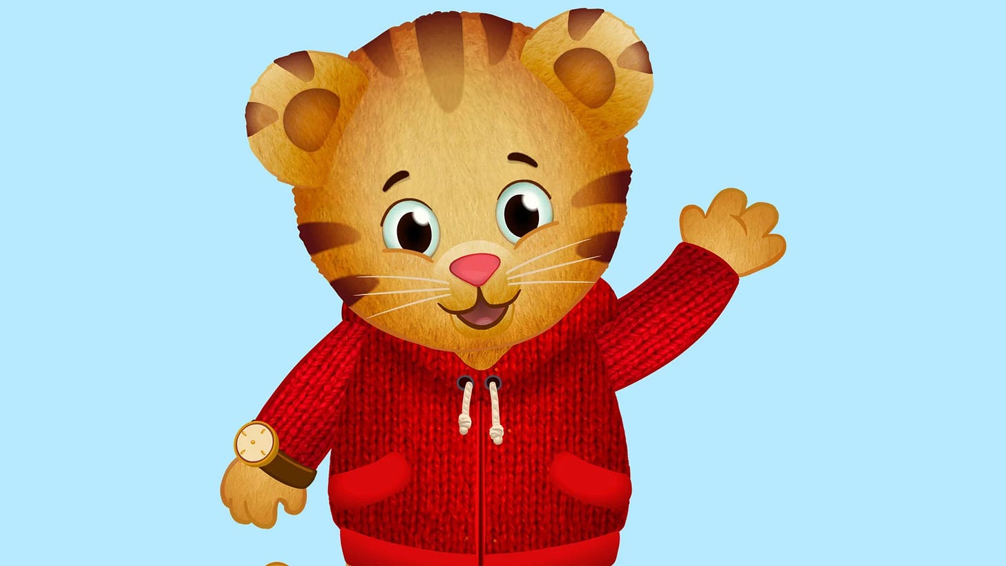 Daniel Tiger waves hello!