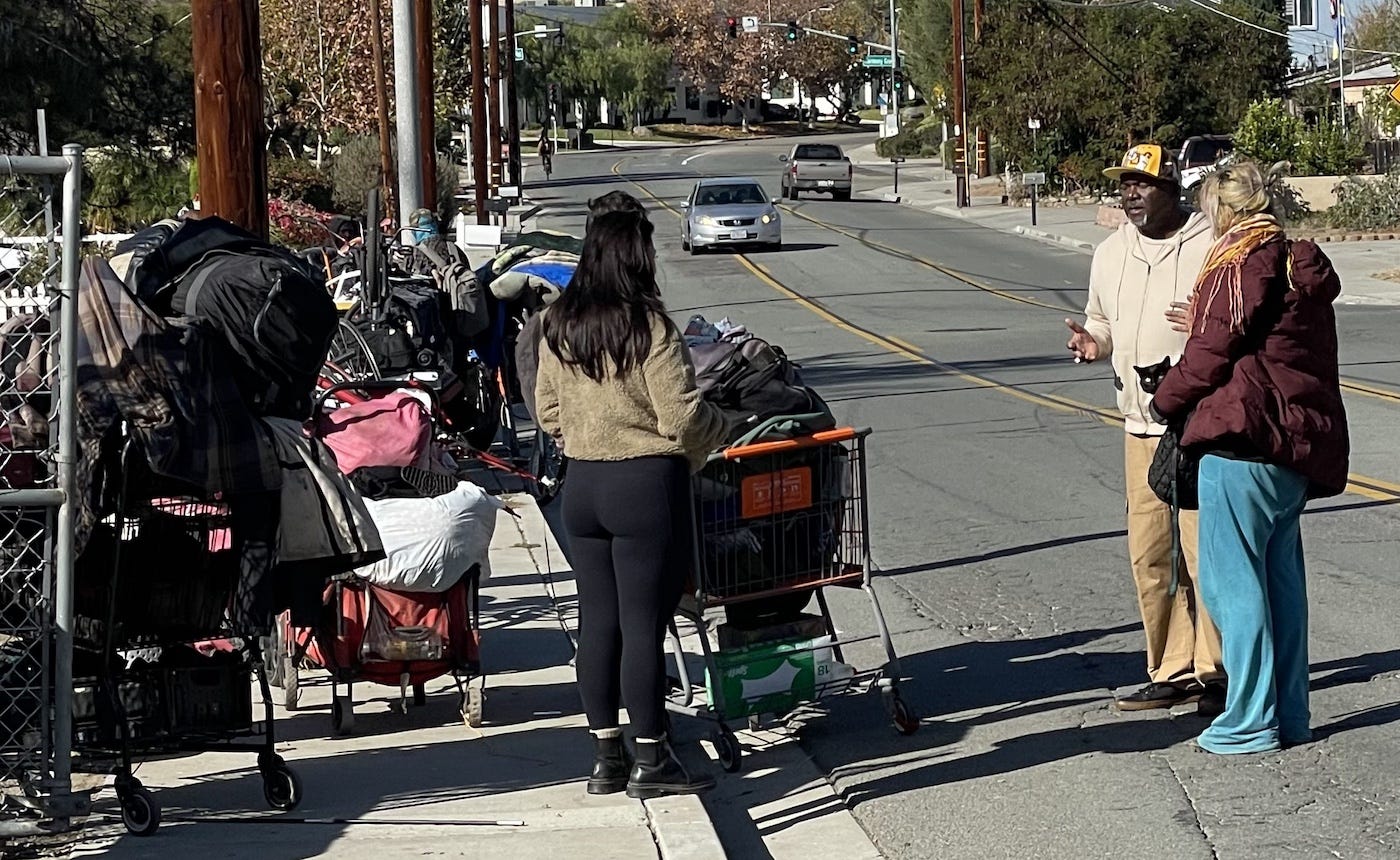 The city of Escondido cleared a homeless encampment between Harmony Grove Road and Citracado Parkway on Monday due to high levels of bacteria in the Escondido Creek. Steve Puterski photo