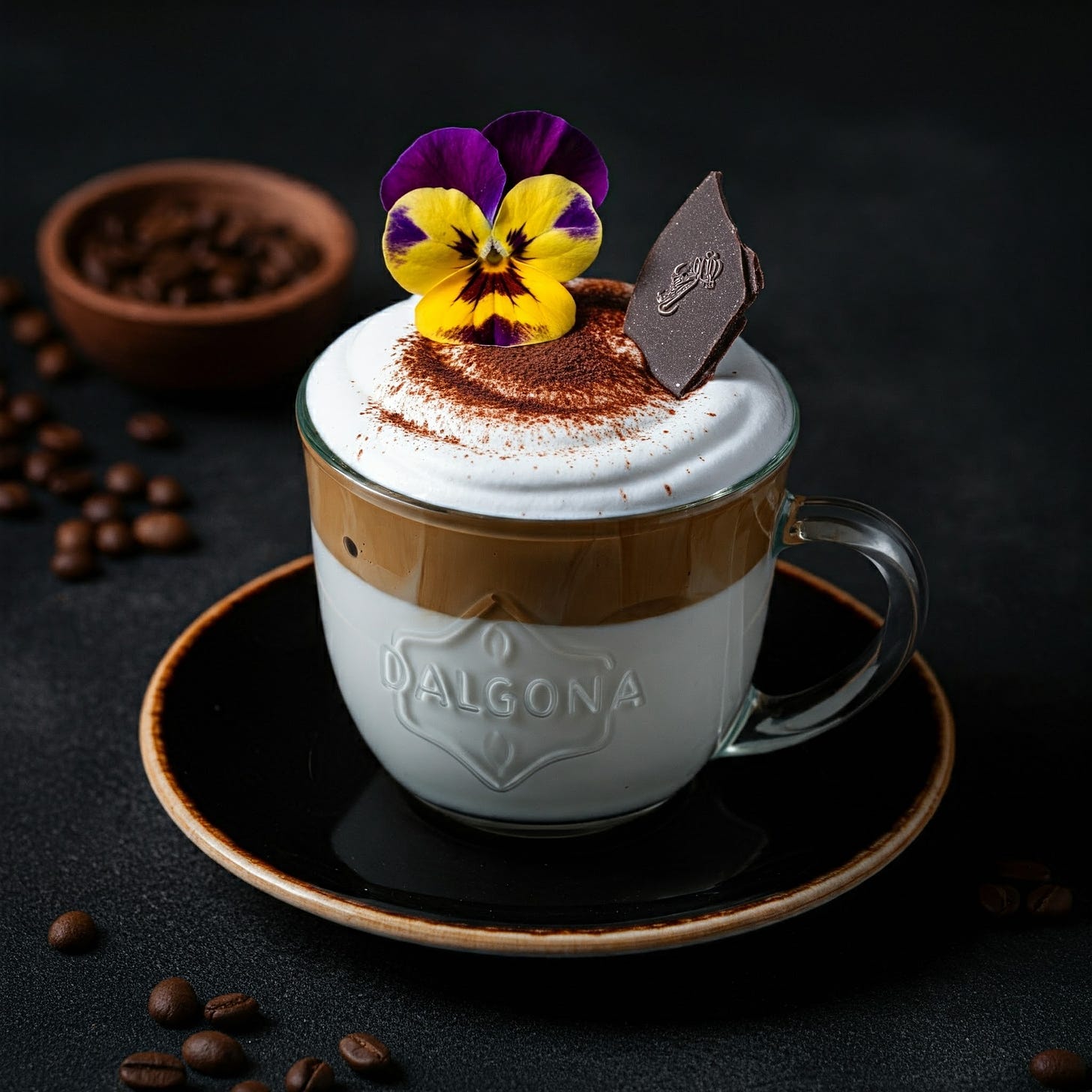 A cup of Dalgona coffee