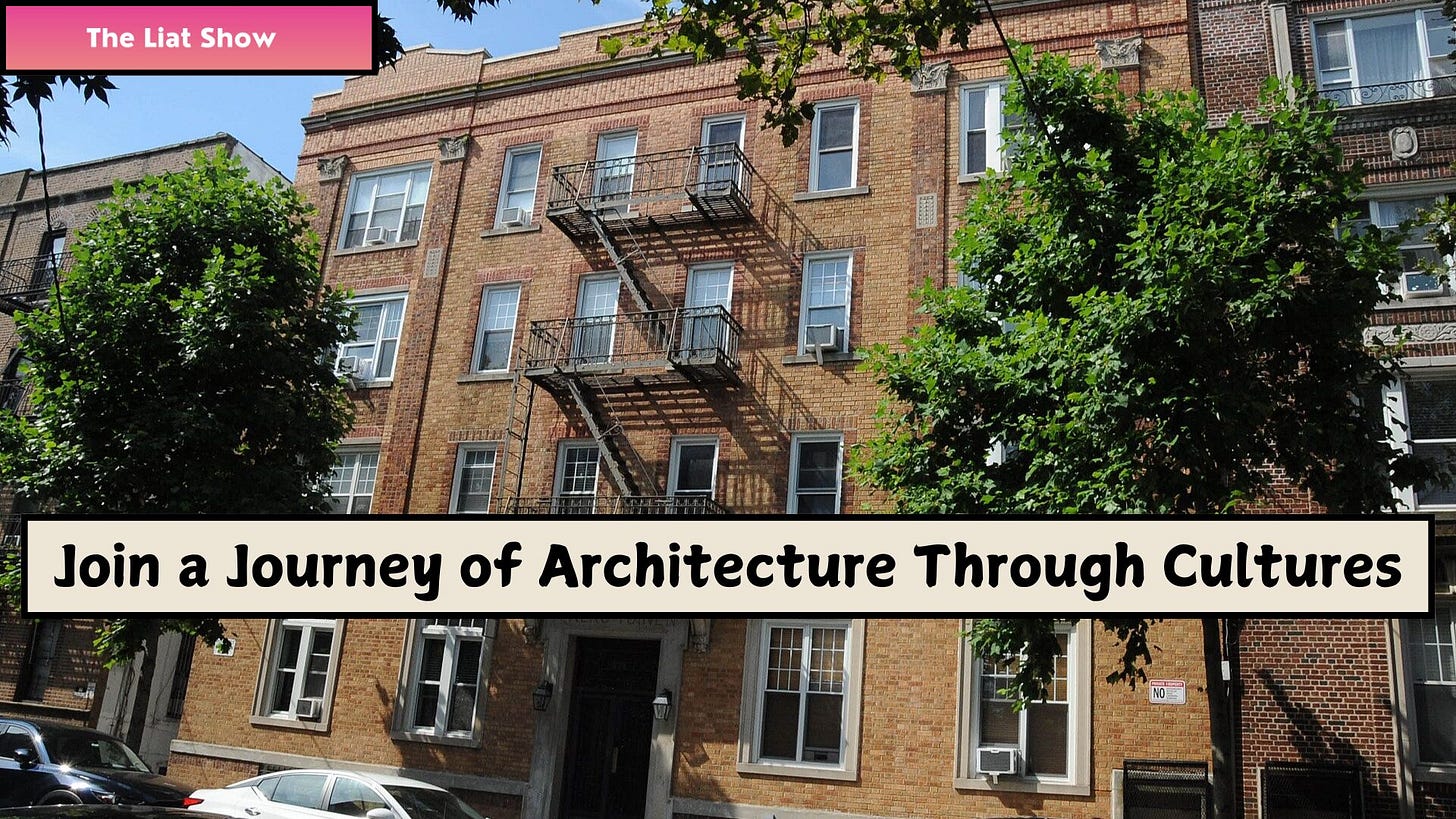 A historic brick apartment building with classic early 20th-century architecture in Sunset Park, Brooklyn. The building features fire escapes, large windows, and decorative stone accents around the entrance. Lush green trees partially frame the façade, while cars are parked along the street below. This is Alku Toinen, one of the first cooperative housing buildings in the U.S., built by Finnish American immigrants in 1916. A sign in the lower right corner reads "No Parking."