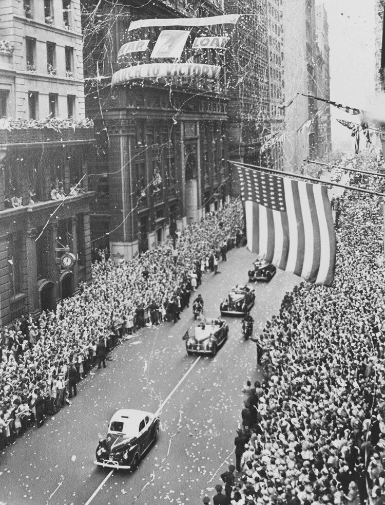 Ticker Tape Parade for General Eisenhower, June 19, 1945. Mayors Reception Committee Collection, NYC Municipal Archives.