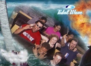 Tidal wave at Thorpe Park