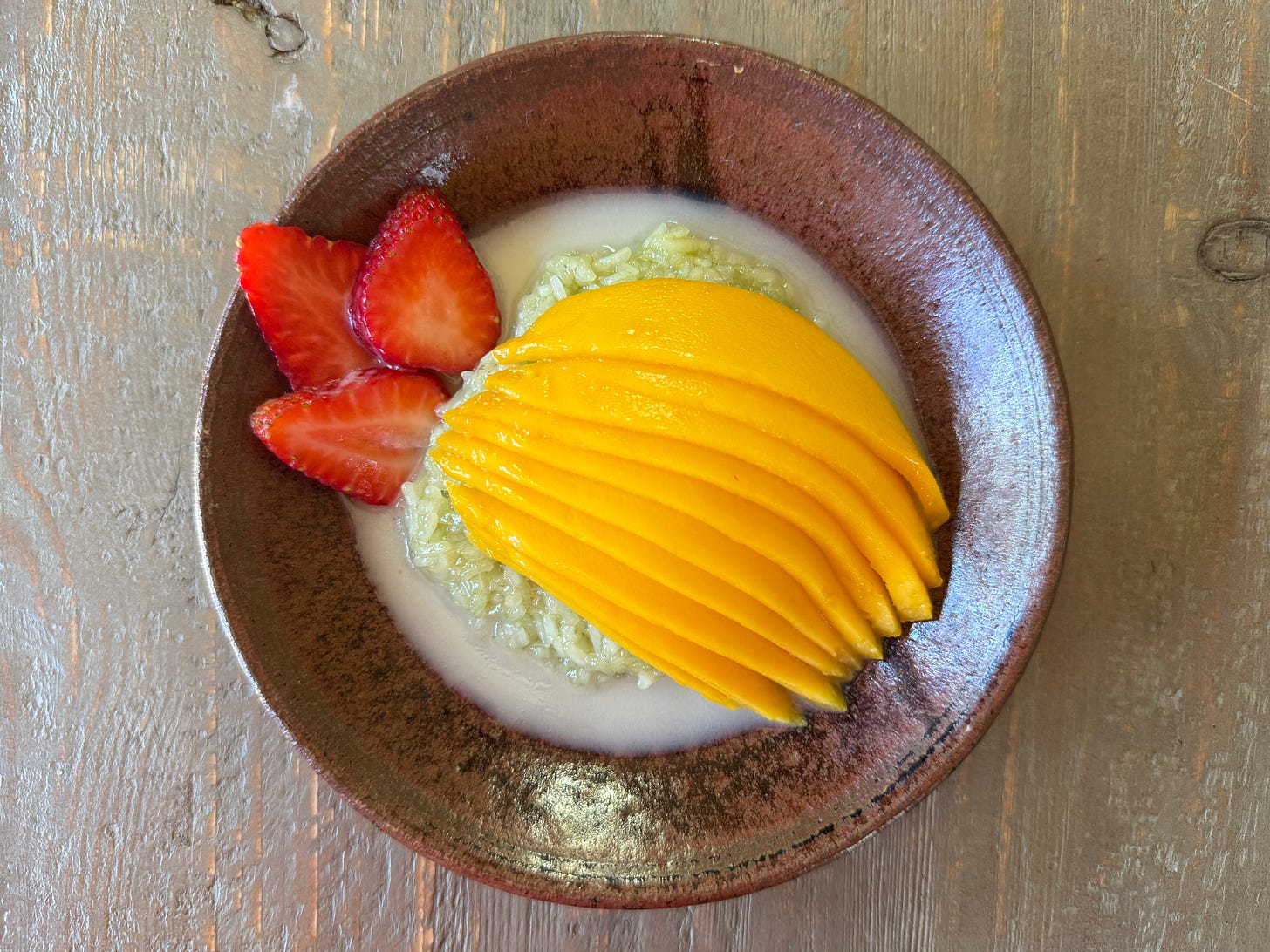 coconut sticky rice and mango
