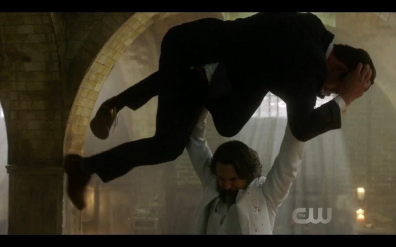 supernatural asmodeus beating up ketch the thing