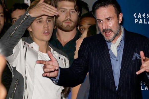 justin bieber tosses david arquette from party birthday 2015 gossip