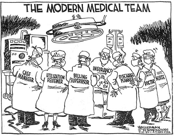 "The Modern Medical Team" by Dan Wasserman | Physicians for a National ...