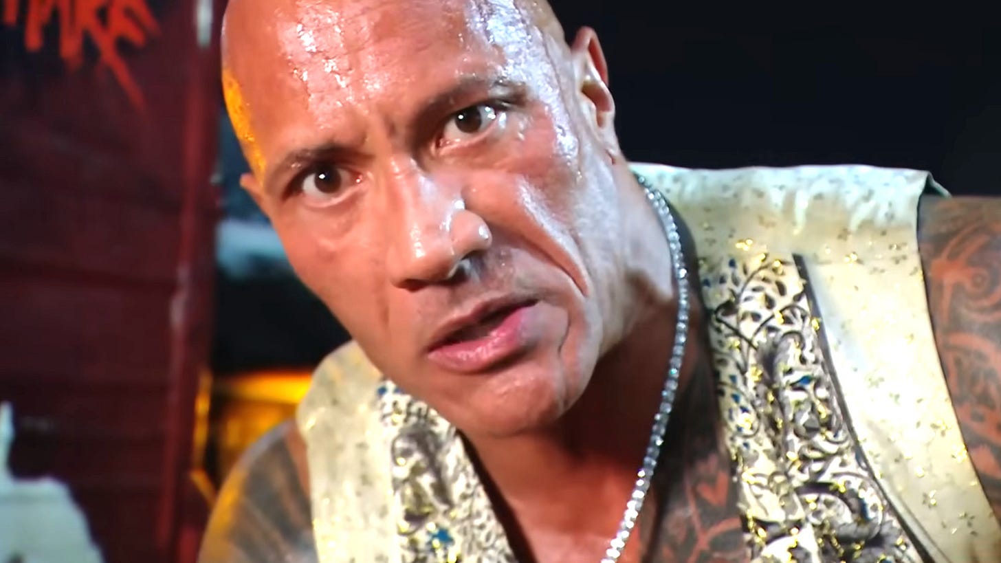 Dwayne Johnson attacks Cody Rhodes on WWE RAW
