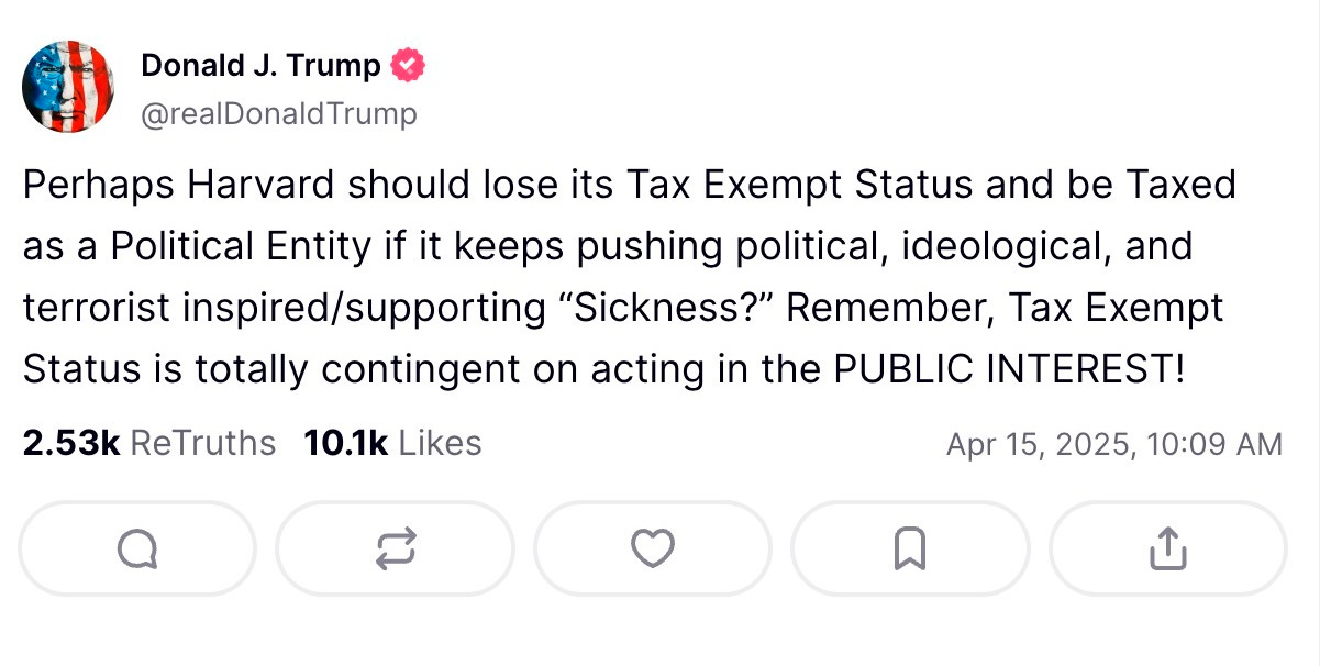Perhaps Harvard should lose its Tax Exempt Status and be Taxed as a Political Entity if it keeps pushing political, ideological, and terrorist inspired/supporting “Sickness?” Remember, Tax Exempt Status is totally contingent on acting in the PUBLIC INTEREST!
