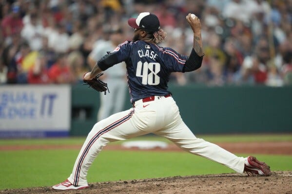 Top of the Clase: Cleveland closer Emmauel Clase sets team saves record,  joins Cy Young conversation | AP News
