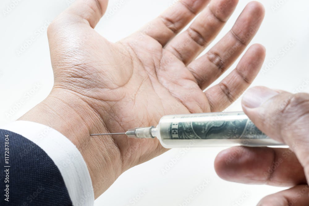 Cash injection.businessman hand with syringe money dollar inject Stock  Photo | Adobe Stock