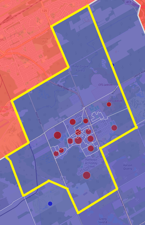 Poll-by-poll results of the 2021 election in the Findlay Creek neighbourhood and vicinity.