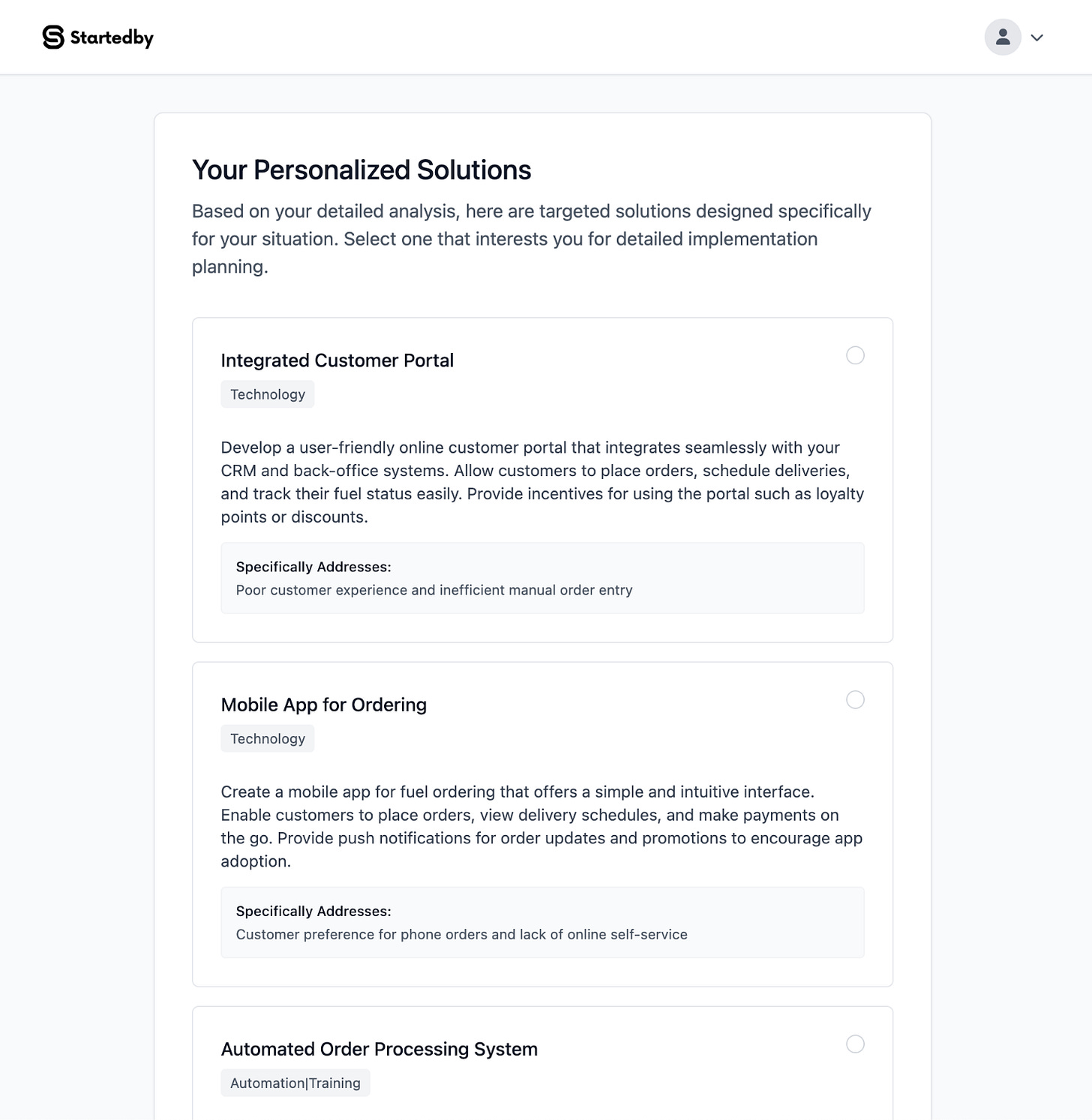 Opportunity Report for Problems