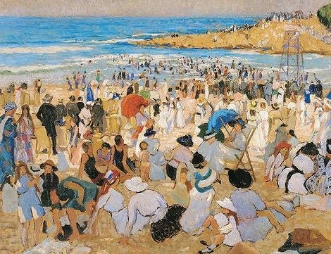 Manly Beach, Summer is Here, 1913 - Ethel Carrick